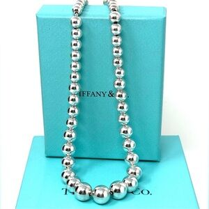 Authentic Tiffany & Co. Graduated Beaded Ball Necklace.